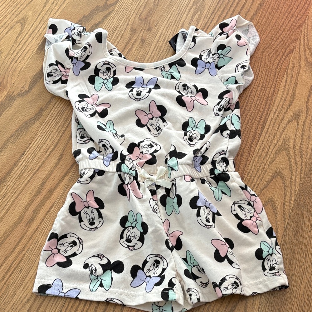 Minnie Mouse Print Romper